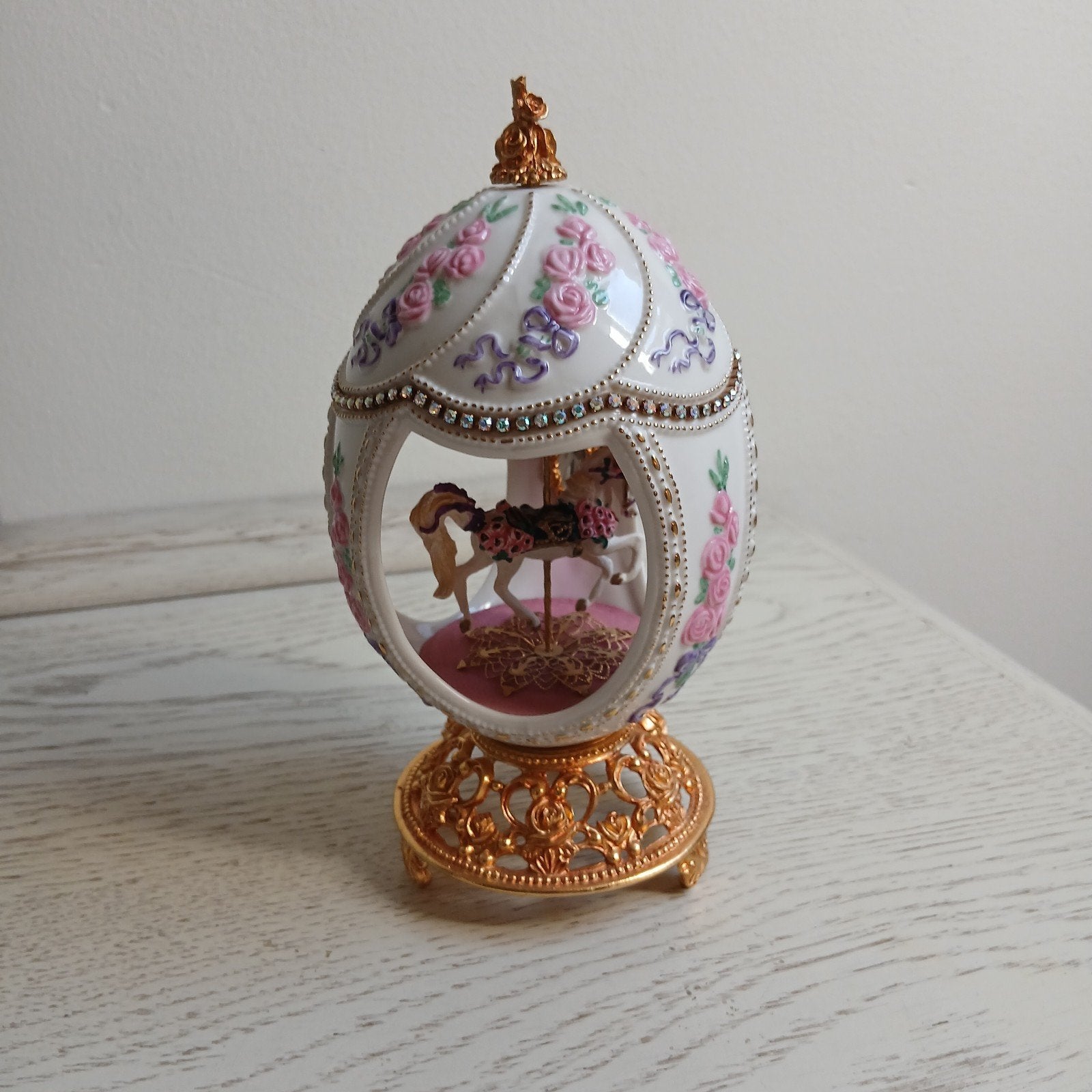 Faberge franklin mint ei met muziek, Antiek en Kunst, Ophalen of Verzenden