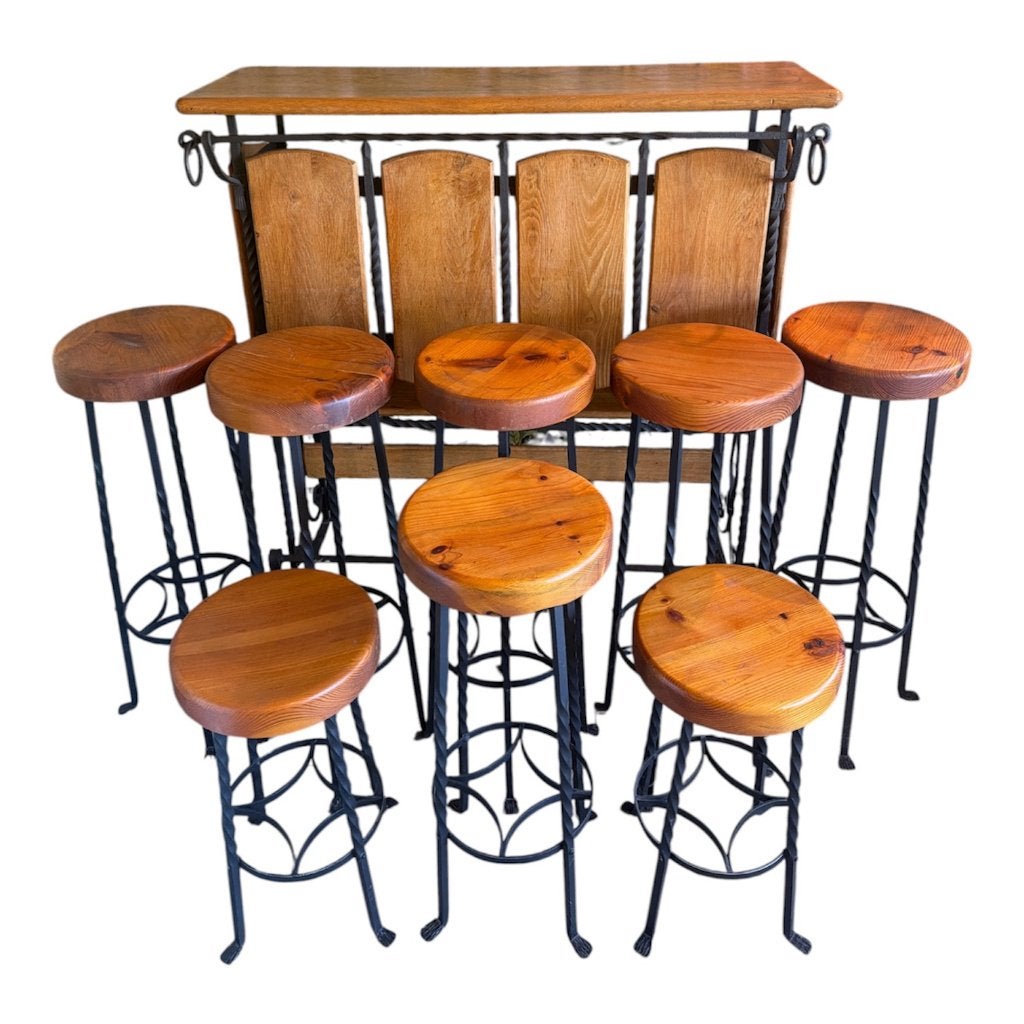 Bar en Metal et Bois, Enlèvement, Utilisé