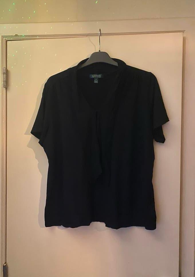 🔥 Ralph Lauren - zwarte mooi t-shirt/top - maat XL, Kleding | Dames, Ralph Lauren, Ophalen of Verzenden, Zo goed als nieuw, Maat 46/48 (XL) of groter