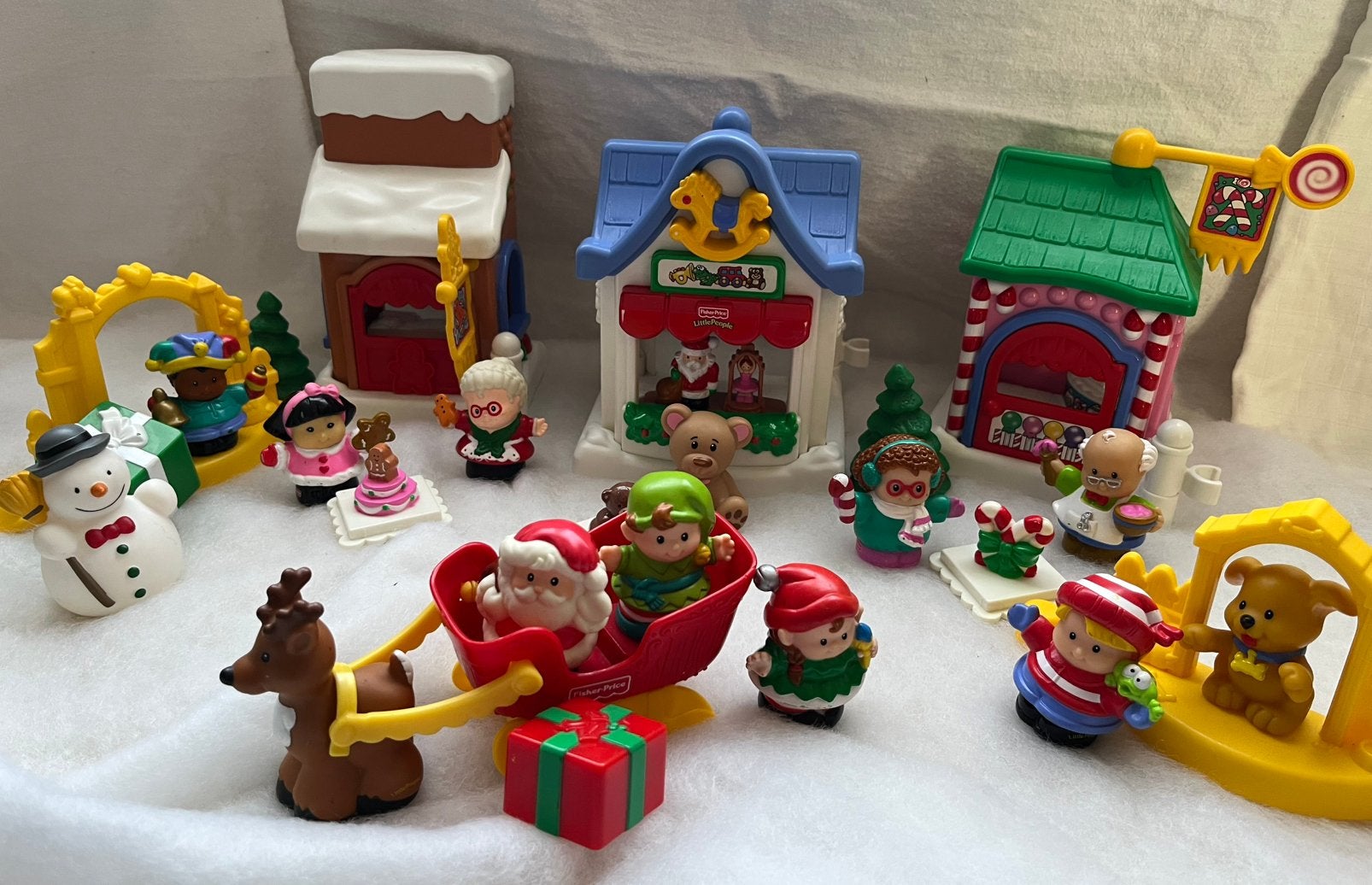 Vintage Fisher Price | Little people | kerstdorpje, Ophalen of Verzenden, Gebruikt
