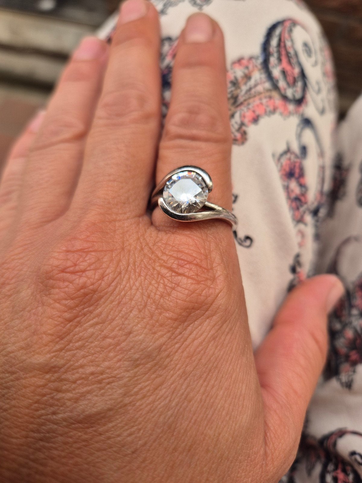 Vintage massieve zilveren ring gestempeld 925 maat 56- 57, Handtassen en Accessoires, Ringen, Ophalen of Verzenden