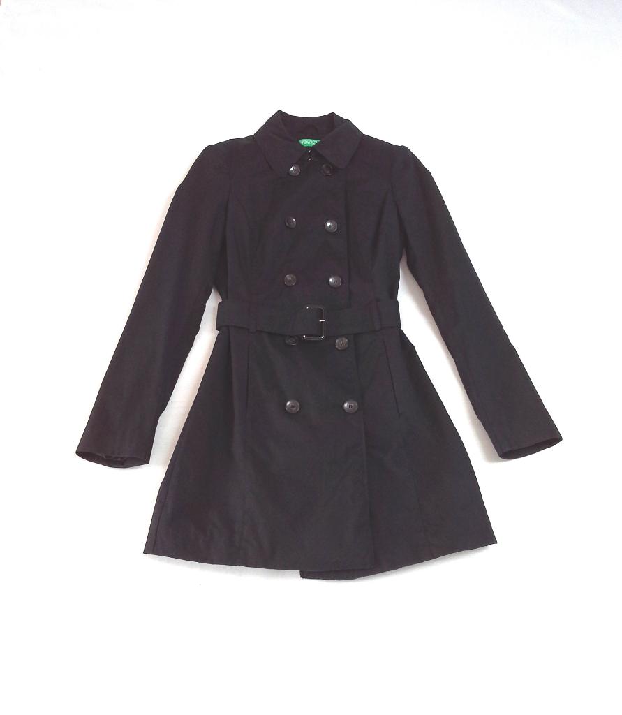 Trench coat noir United Colors of Benetton - Taille 36, Benetton, Taille 36 (S), Enlèvement, Porté
