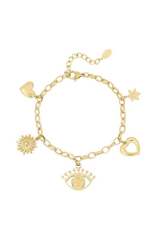 charm wonderland armband, Handtassen en Accessoires, Ophalen of Verzenden, Nieuw, Staal