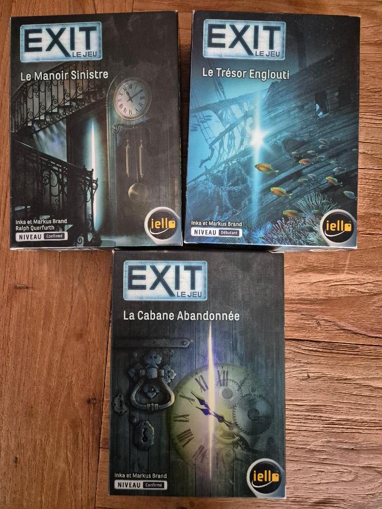Lot 3 Exit Le Jeu, Hobby & Loisirs créatifs, Sport cérébral & Puzzles, Enlèvement, Utilisé, Autres types