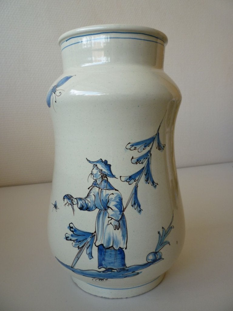 Chinese geëmailleerde terracotta vaas, Ophalen of Verzenden, Zo goed als nieuw, Geschikt voor droogbloemen, Beige