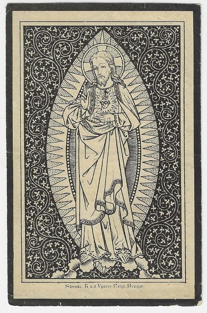 Blondina Rillof, Furnes 1827 - Ghistel 1896, Enlèvement ou Envoi, Image pieuse