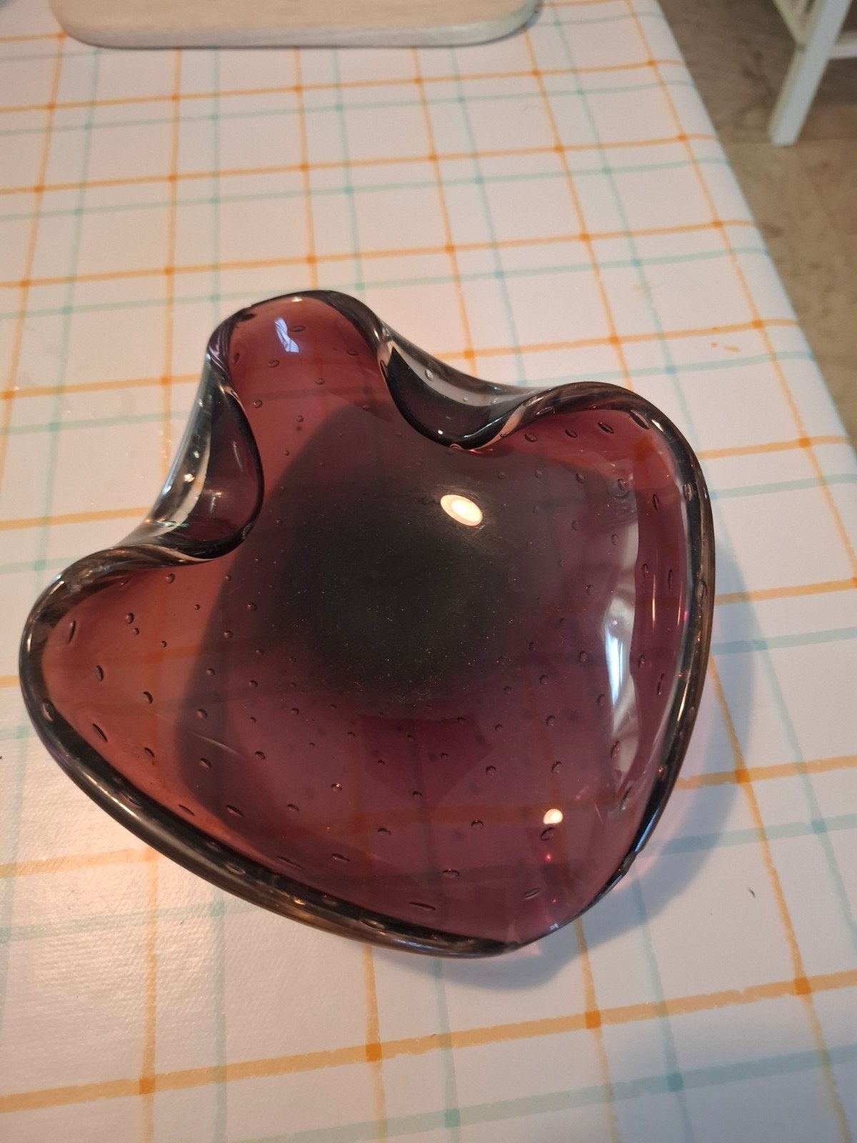 Paarse Bullicante asbak (murano glas), Enlèvement
