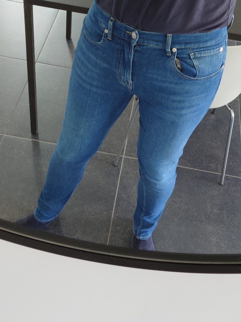 7 for all mankind slimmy tapered left hand 32, 7 for all mankind, Blauw, W32 (confectie 46) of kleiner, Ophalen of Verzenden