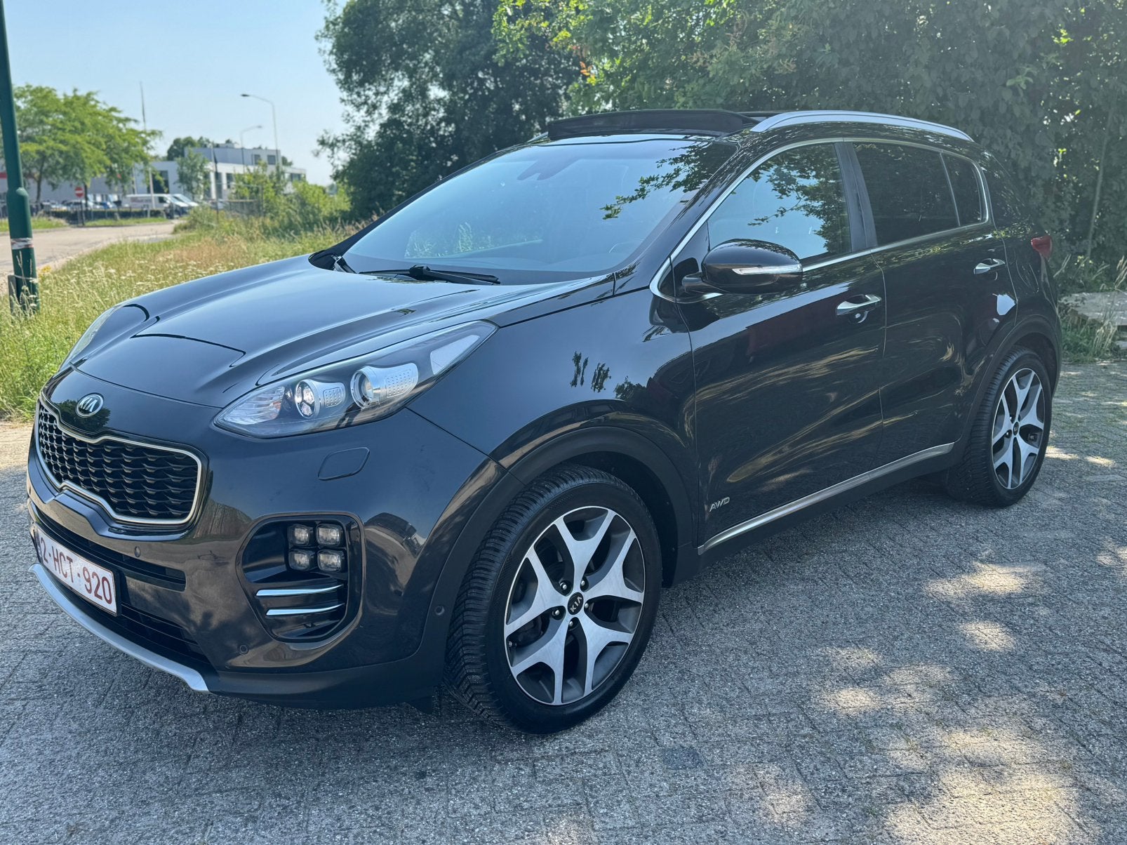 Kia Sportage 1.6 GT-Line 4wd / Automaat / VOL OPTIE, Auto's, Automaat, Zwart, Leder, 5 zetels