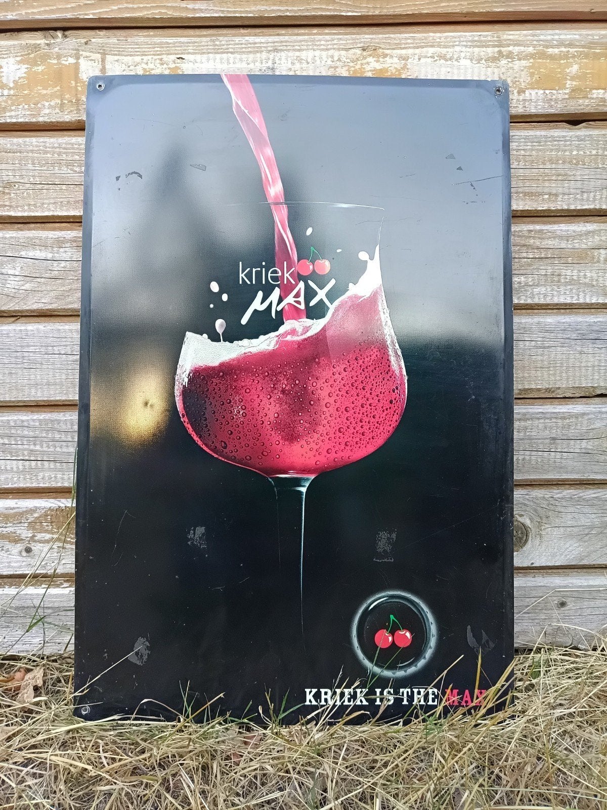 kriek max reclameplaat (stalen plaat) 60x40cm, Verzamelen, Ophalen, Gebruikt, Reclamebord