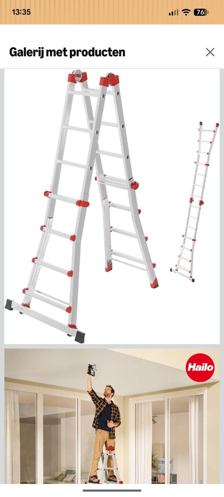vouwladder Hailo... NIEUW !, Ophalen, Nieuw, Overige typen, 2 tot 5 meter