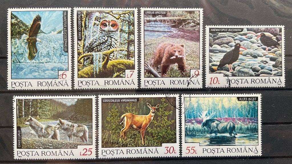 ROEMENIE - WILDE DIEREN, Postzegels en Munten, Verzenden, Gestempeld, Dier of Natuur