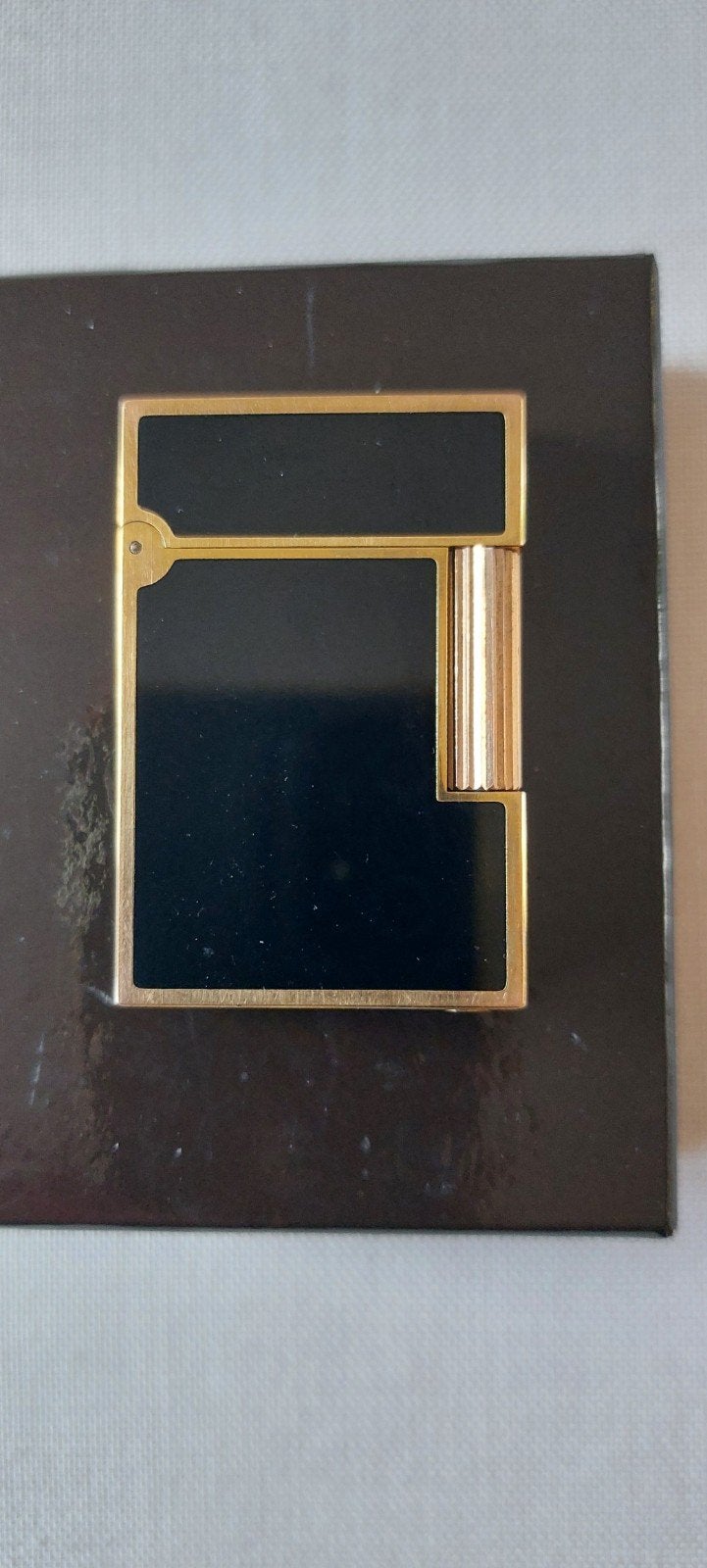 Briquet en laque de Chine noire Dupont, Enlèvement, Comme neuf, Briquet