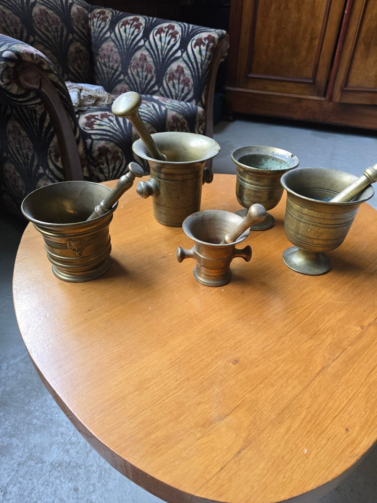 antieke apothekers vijzels brons, Ophalen of Verzenden, Brons