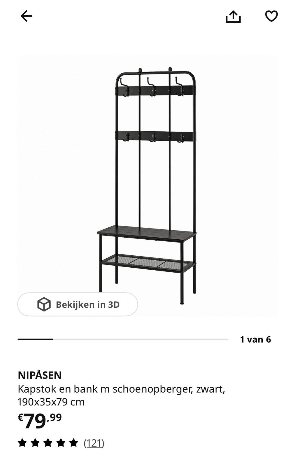 Gangmeubel rek voor jassen/schoenen, Ophalen, Zo goed als nieuw