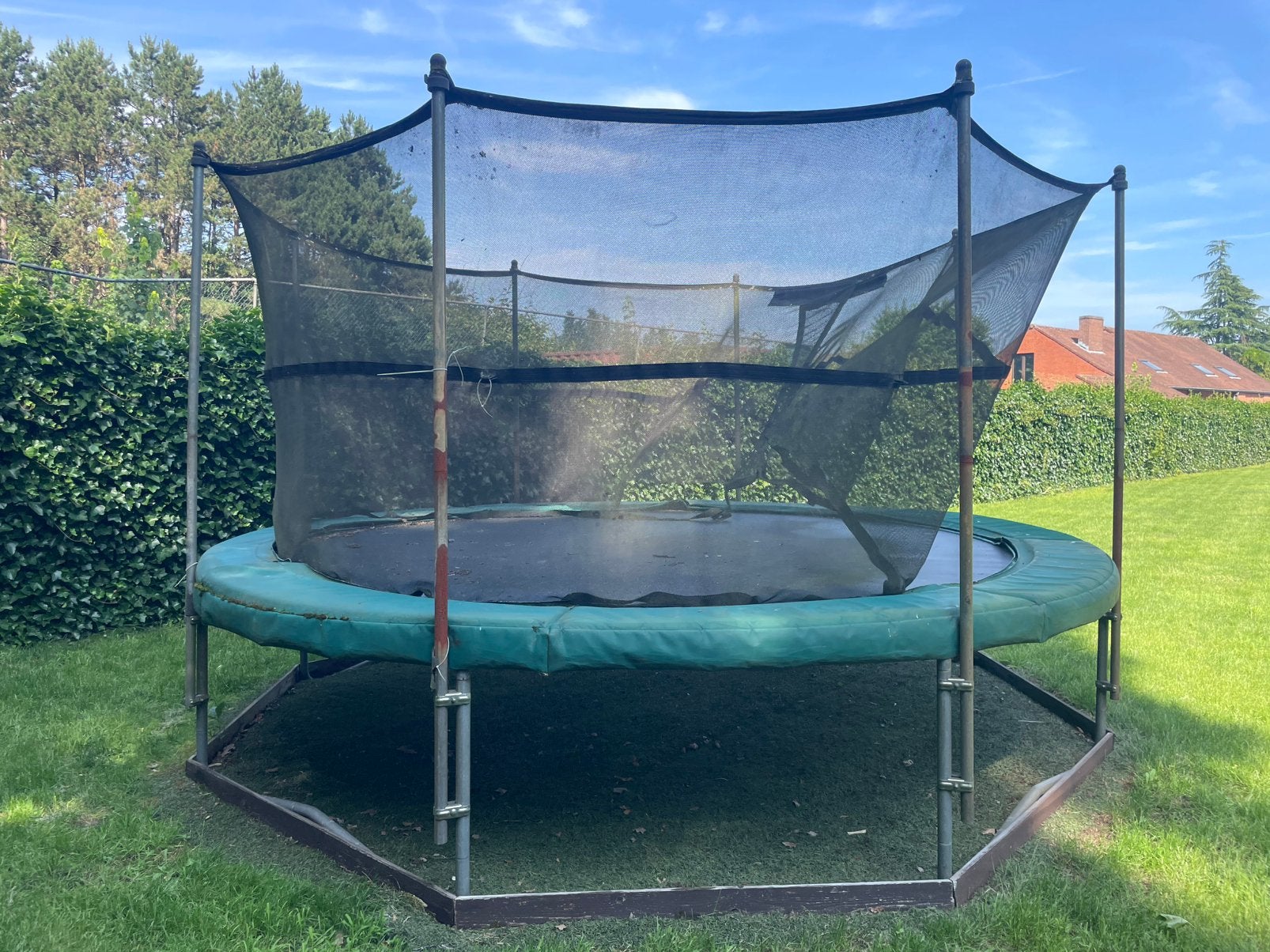 Gratis trampoline 420cm diameter, Enlèvement, Utilisé