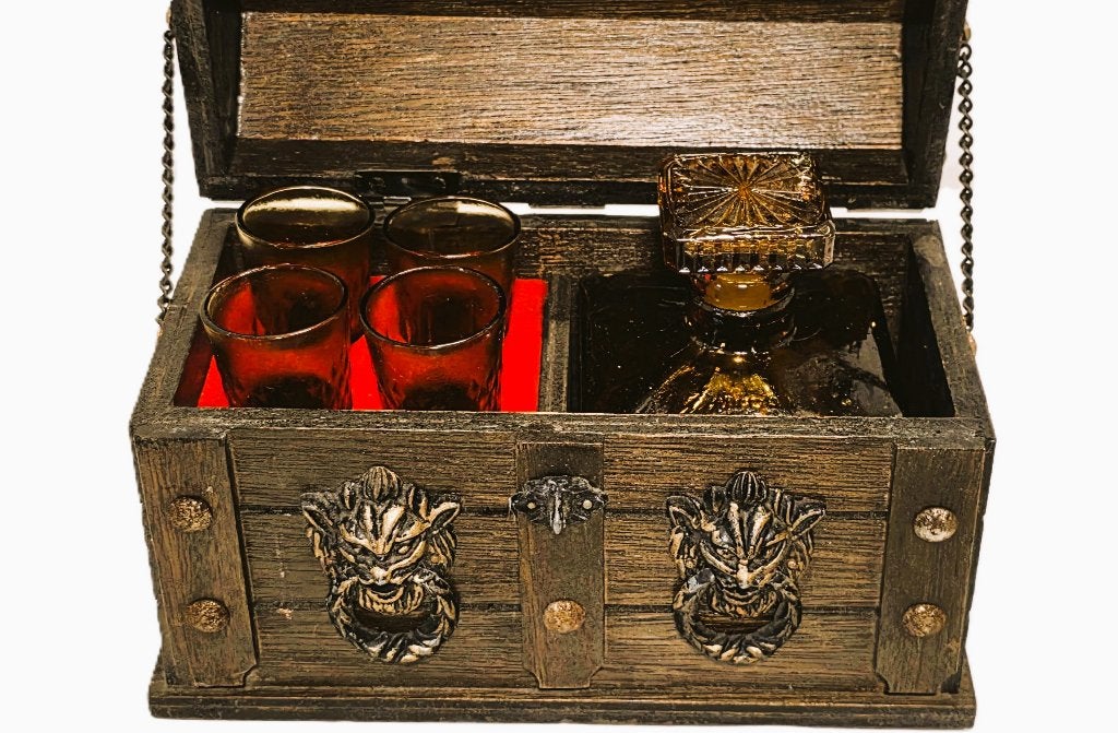 Boîte à liqueur avec verres et carafe., Enlèvement ou Envoi, Comme neuf