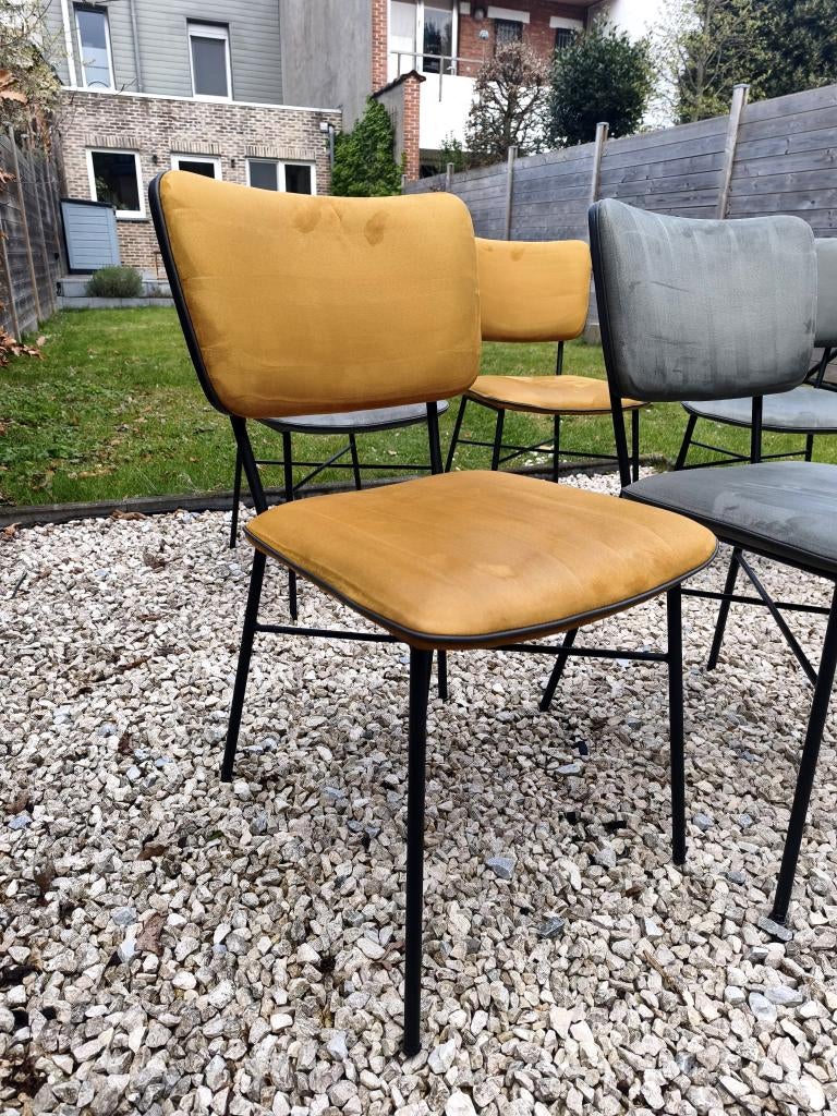 6 eetkamerstoelen (nieuw €145/stuk, nu €30/stuk), Ophalen, Zo goed als nieuw, Stof, Vijf, Zes of meer stoelen