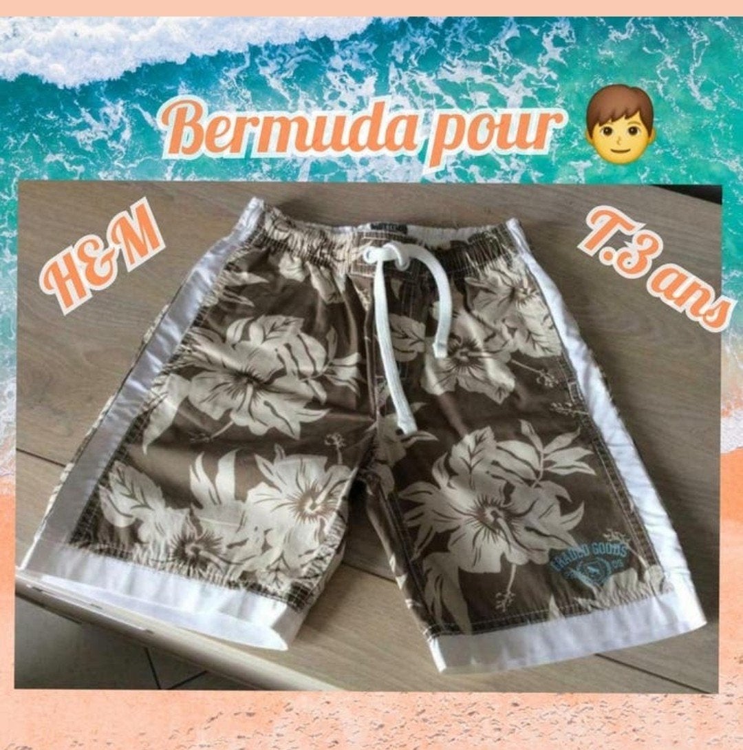 Bermuda pour garçon -beige-H&M-T.3 ans, Enfants & Bébés, Enlèvement ou Envoi, Utilisé, Garçon