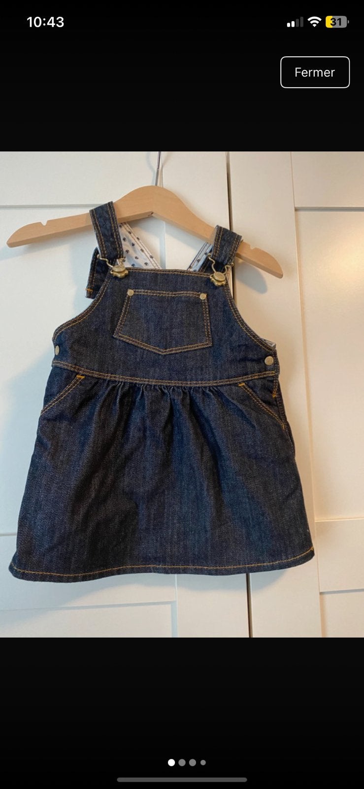 Salopette fille 12 mois petit bateau, Kinderen en Baby's, Babykleding | Maat 80, Ophalen, Zo goed als nieuw, Meisje