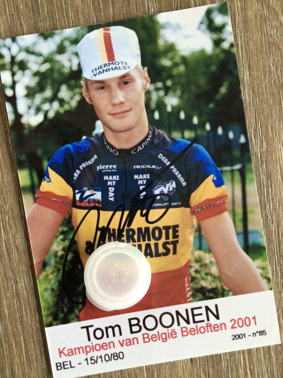 Wielerfoto tom boonen, Sport en Fitness, Ophalen of Verzenden, Zo goed als nieuw