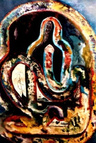Kunsthandel Gennep - "Mediterend", Antiquités & Art, Art | Peinture | Moderne, Enlèvement ou Envoi, Papier/carton, Peint à la main