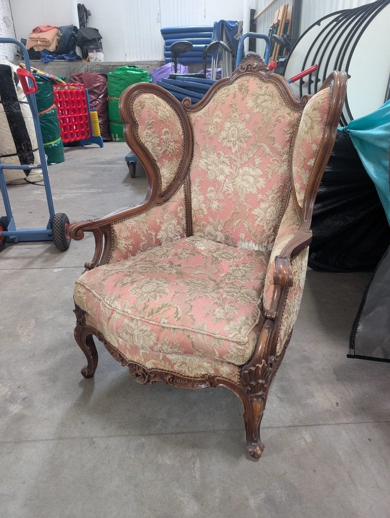 Vintage stoel met armleuningen stijl Louis XV, Antiek en Kunst, Ophalen