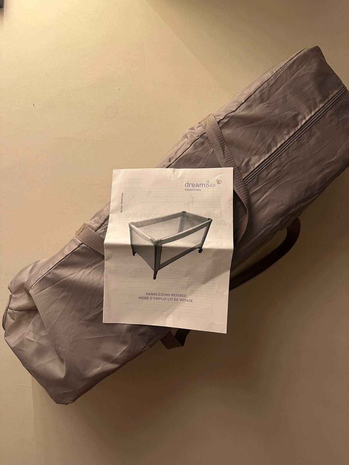 Reisbed Dreambee Essential - Taupe, Ophalen, Zo goed als nieuw