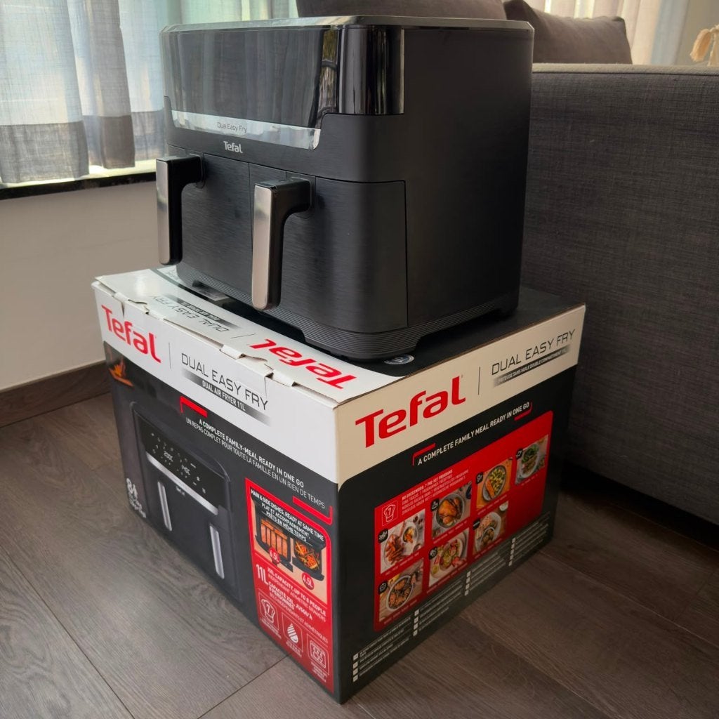 AirFryer, double Easy Fry, 11 L, Electroménager, Enlèvement ou Envoi, Comme neuf, Friteuse à air XXL, 1000 à 1499 grammes
