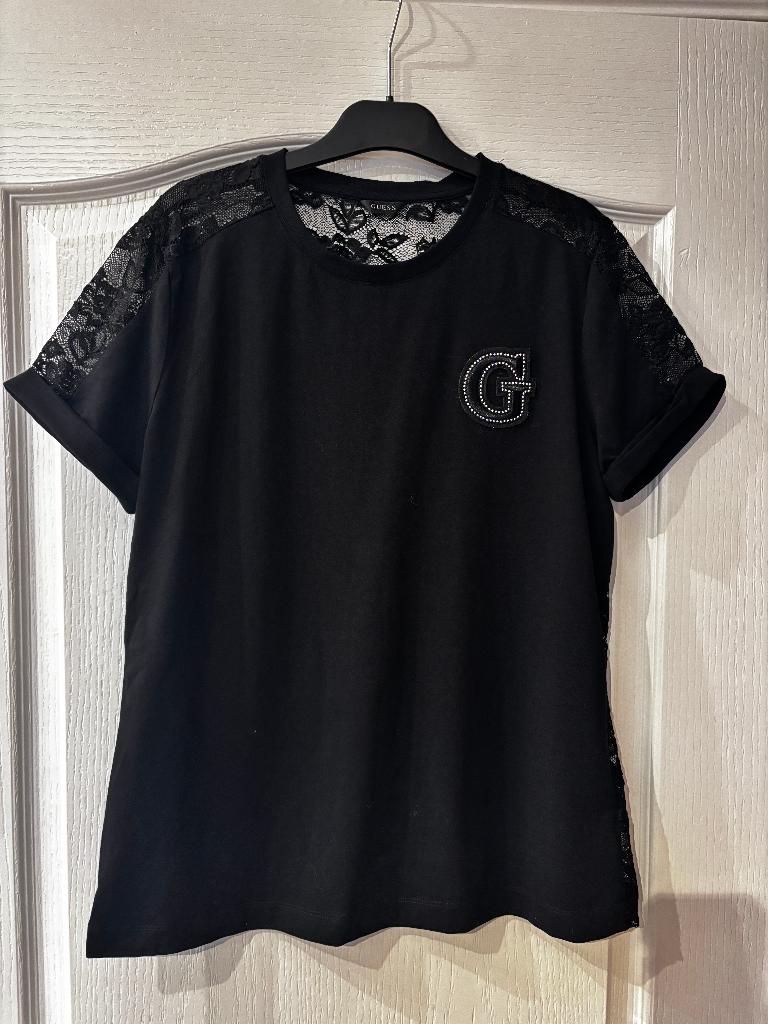 Guess zwarte t-shirt met kant aan de achterkant 1 x gedr, Kleding | Dames, T-shirts, Guess, Zwart, Maat 46/48 (XL) of groter, Ophalen of Verzenden