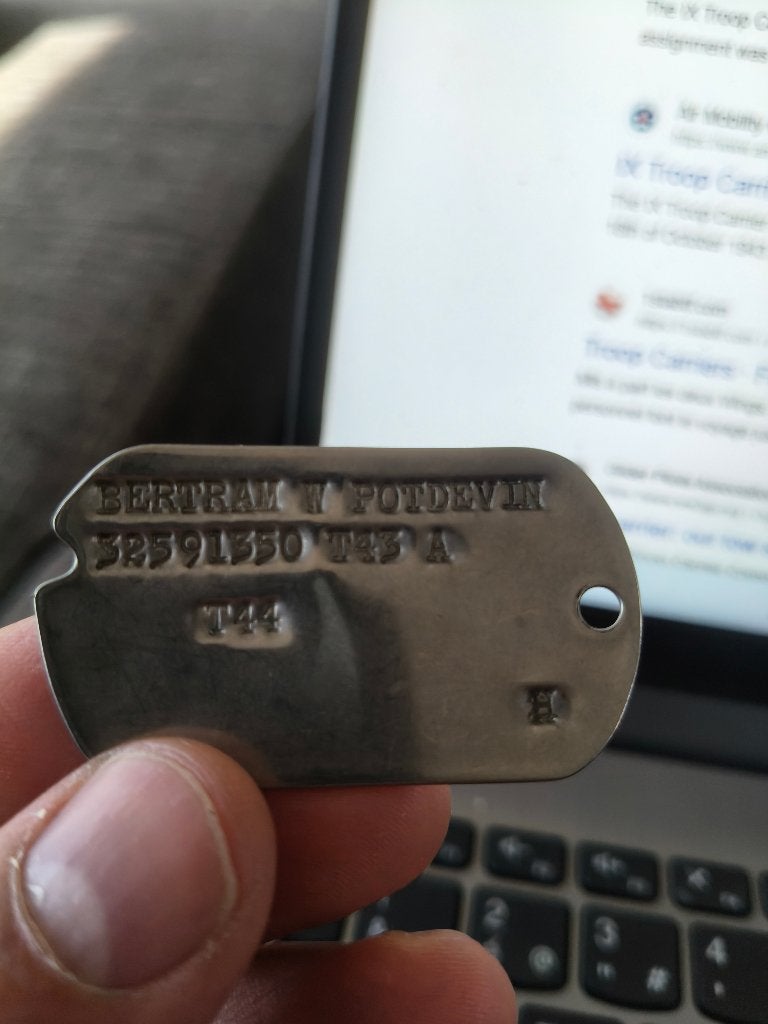 Dog tag us WW2, Enlèvement ou Envoi