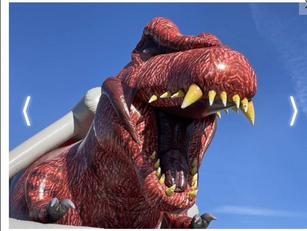 T-Rex springkasteel te huur, Ophalen