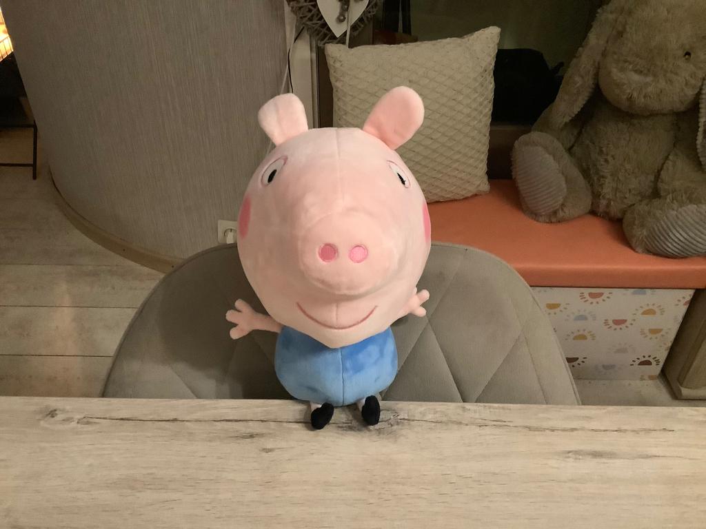 Personnage en peluche Peppa Pig 30 (cm), Enfants & Bébés, Bleu, Enlèvement ou Envoi, Lavable, Autres marques