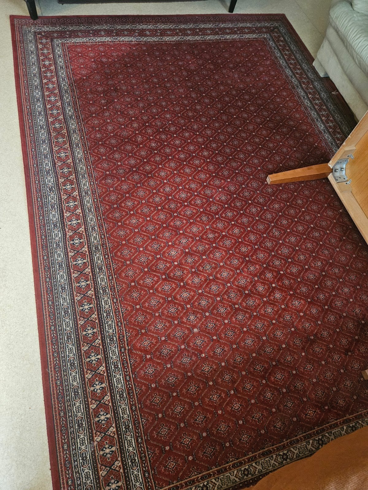 Magnifique grand tapis d'orient / style persan rouge (3m x 2, Maison & Meubles, Enlèvement, Utilisé, Crème