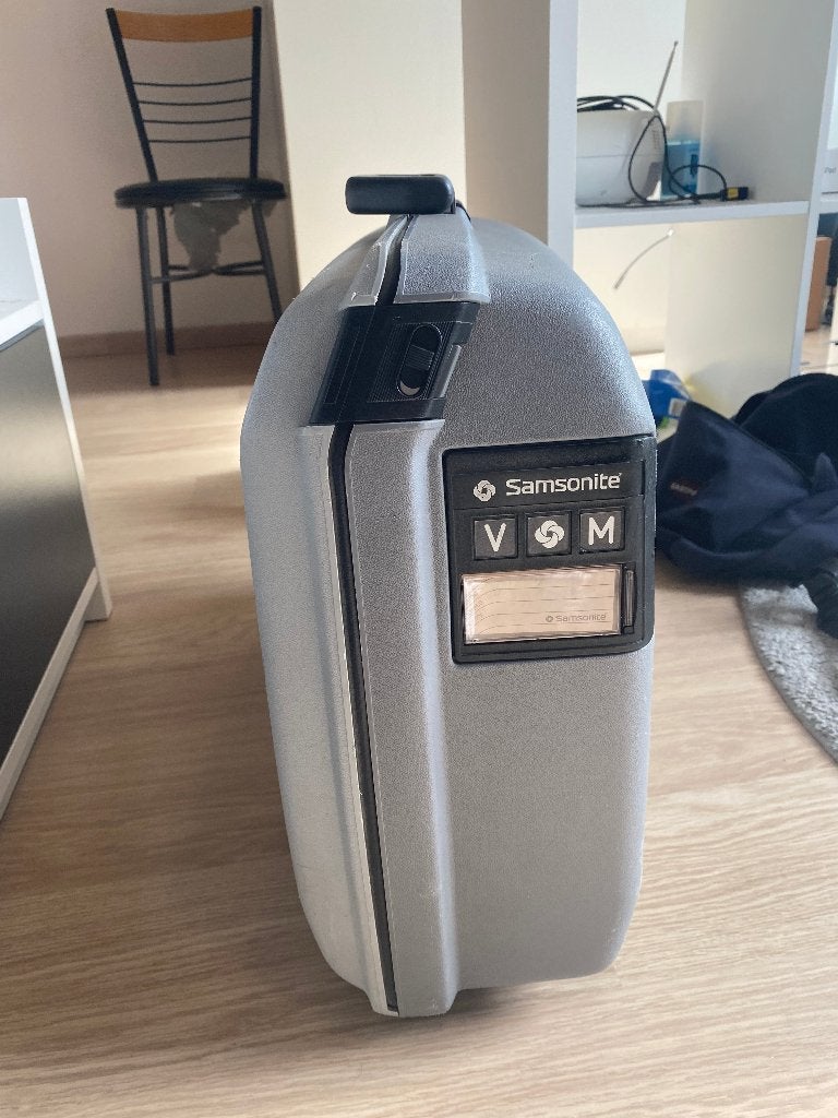 Vintage Samsonite harde valies grijs – groot formaat, 35 à 45 cm, Plastique dur, Enlèvement, 50 à 60 cm
