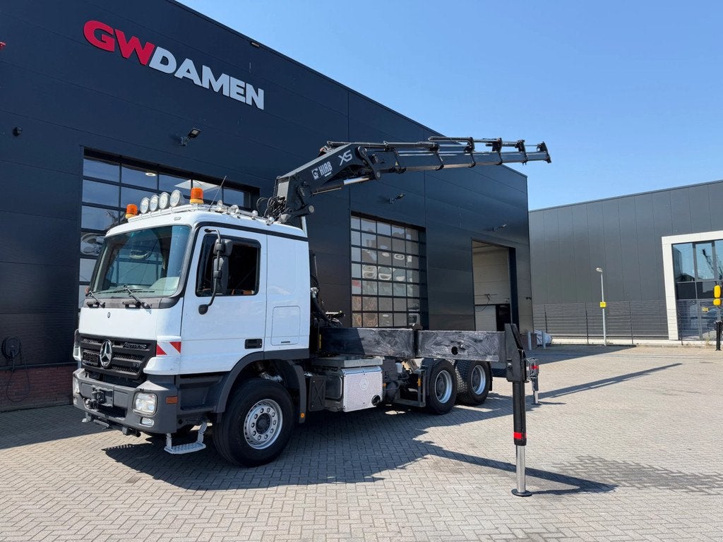 Mercedes-Benz Actros 2655 V8 6x4 Tractor unit Hiab 422-5 Eur, Autos, Camions, Air conditionné, Verrouillage central, Cruise Control