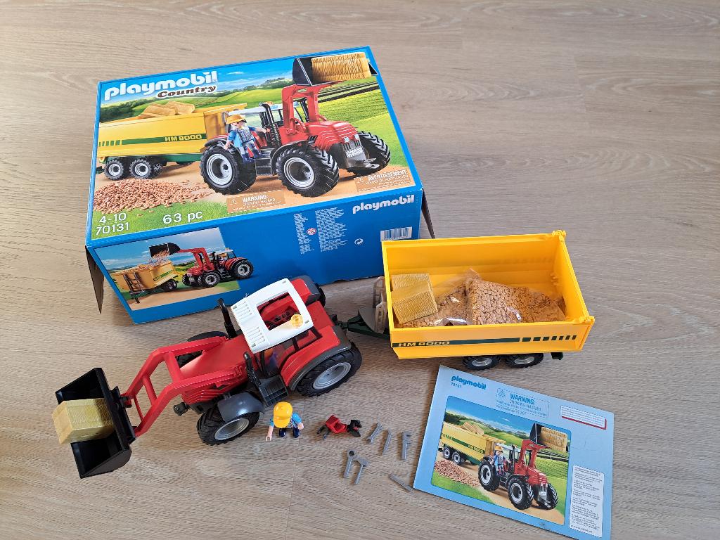 Playmobil Country Grand tracteur avec remorque  – 70131, Enlèvement ou Envoi, Comme neuf, Ensemble complet