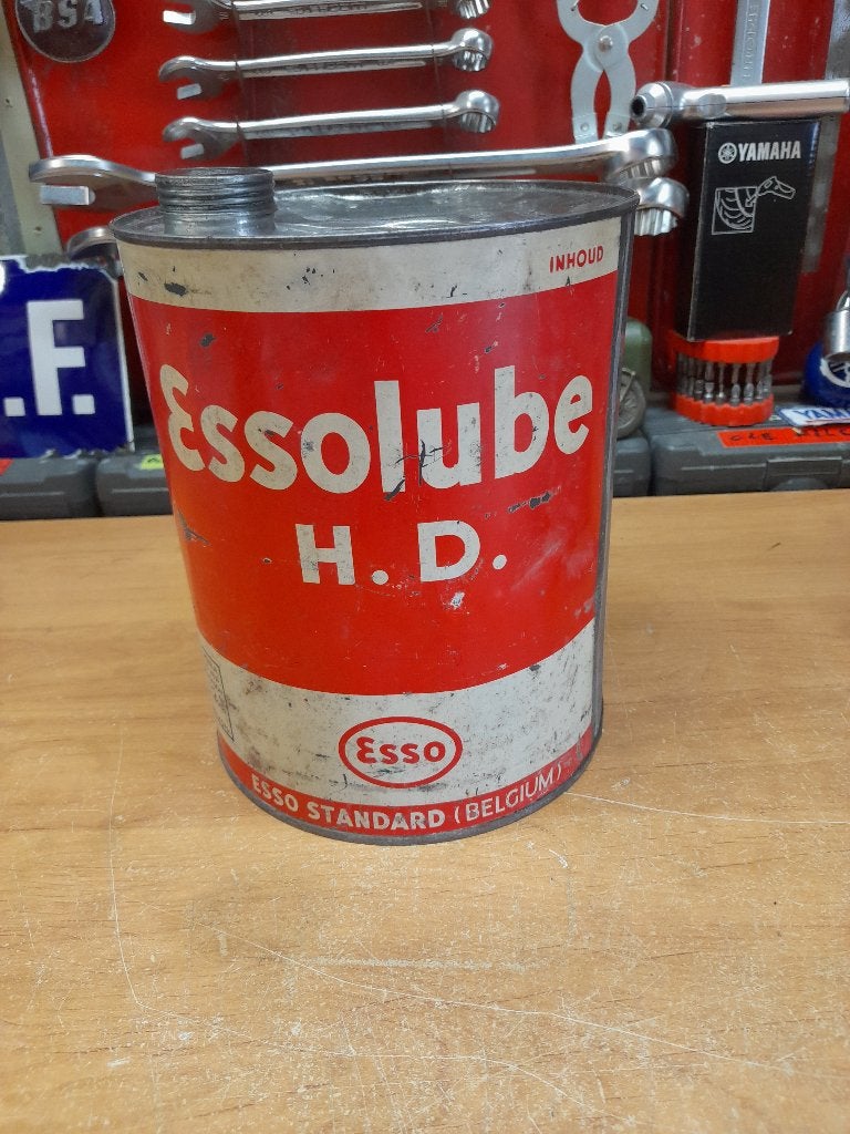 ancien bidon huile vide esso essolube HD standard 5L, Envoi, Utilisé, Autres types