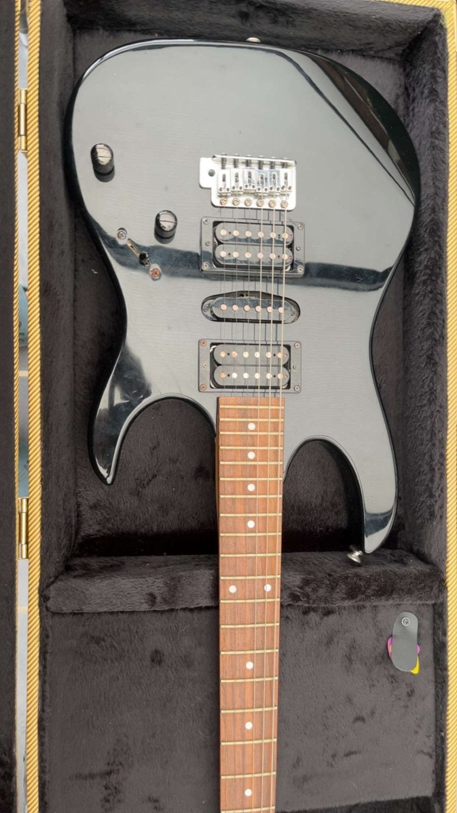 Ibanez Gio GRX70 in de kleur Black Night met koffer, Ophalen, Zo goed als nieuw