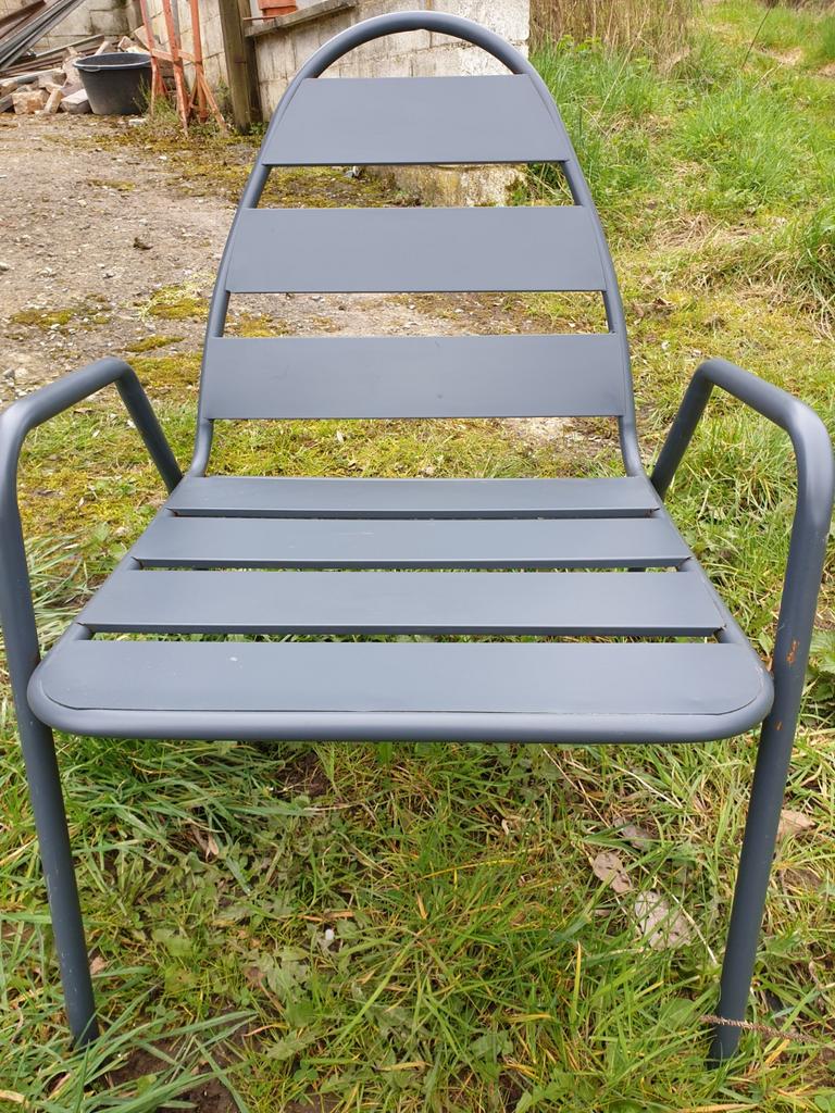 Chaises de salon de jardin metallique