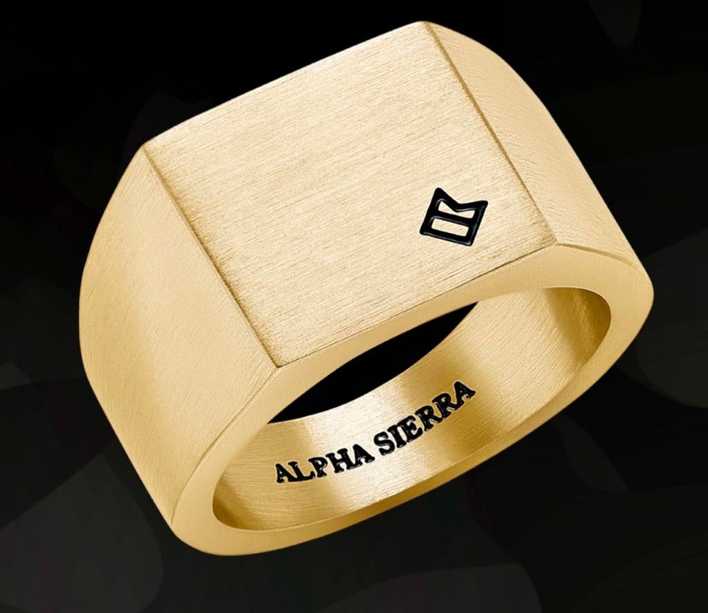 RING MAJOR ALPHA SIERRA MET MEER DAN 75%KORTING! 💯%NIEUW!, Ophalen of Verzenden, Nieuw, Goud