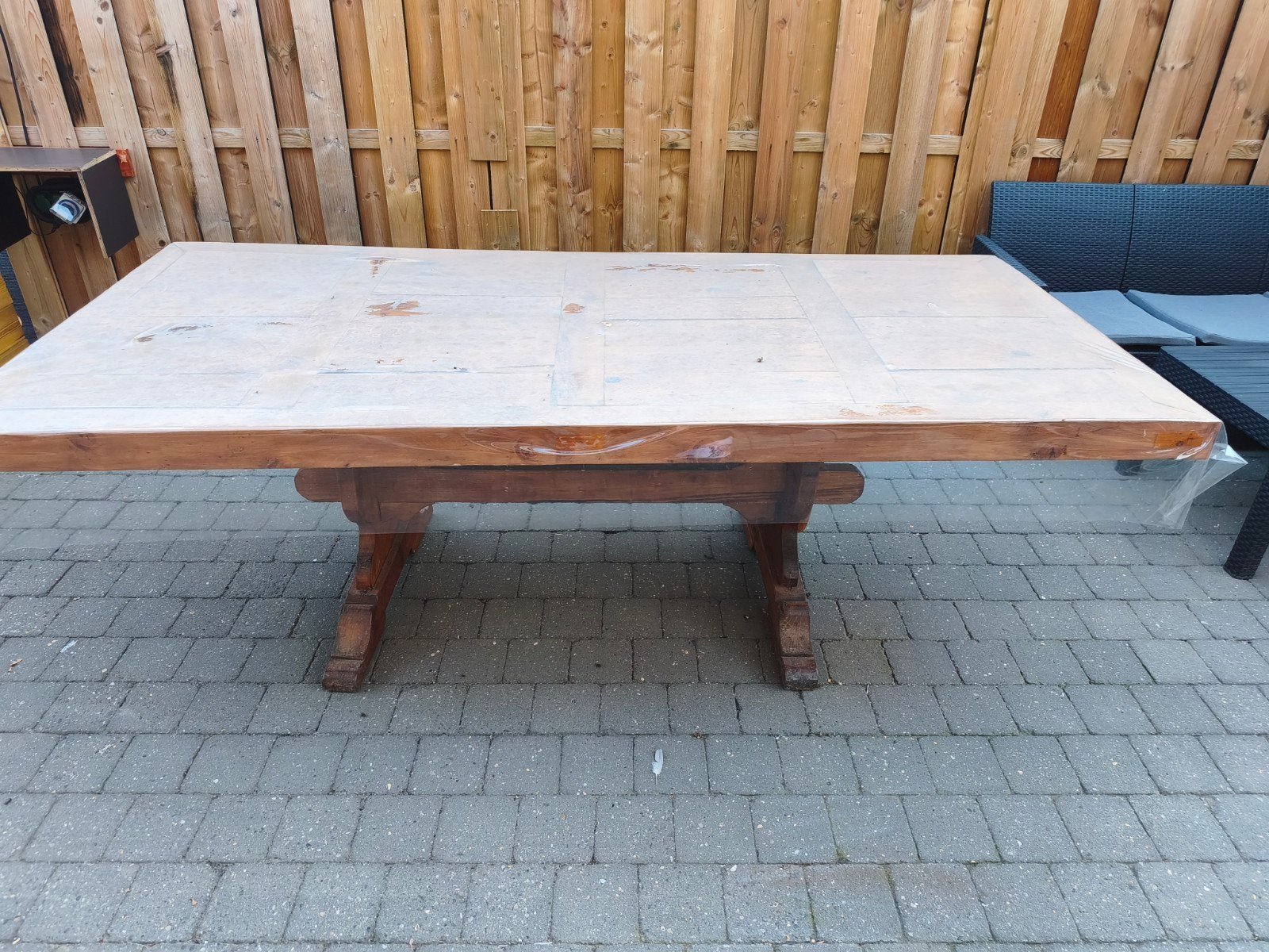 Houten tuin- eettafel, Huis en Inrichting, Tafels | Eettafels, Ophalen