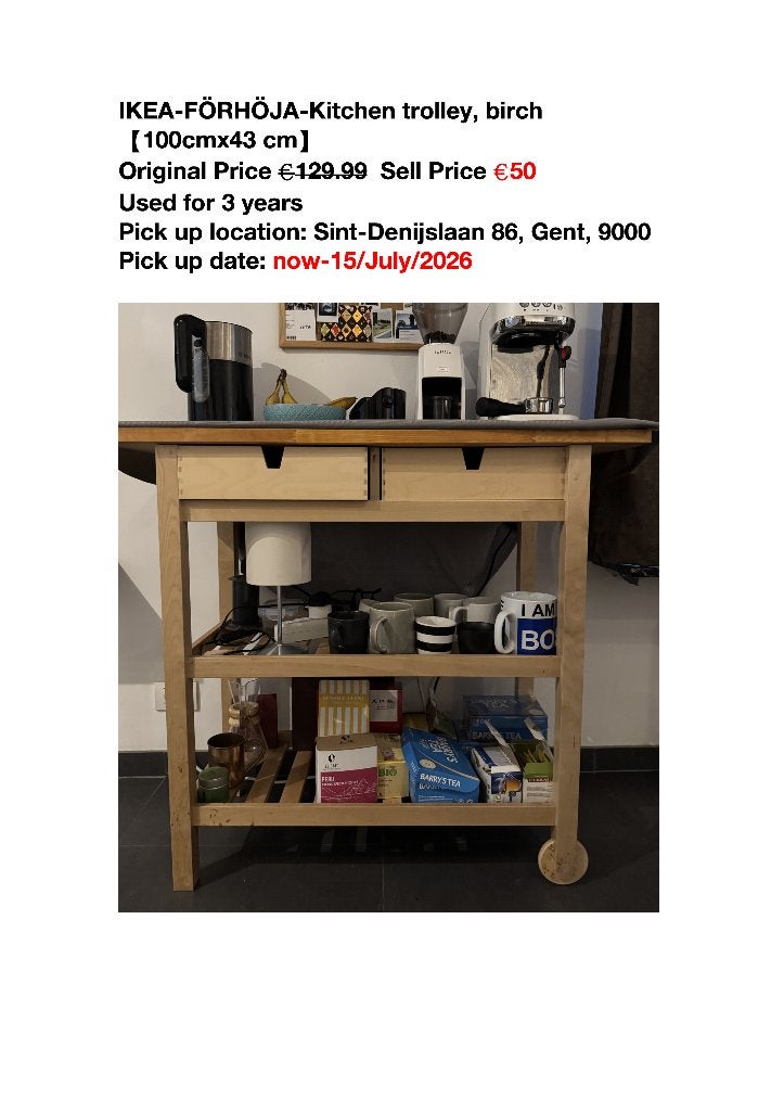 Ikea Kitchen Trolley, Ophalen, Zo goed als nieuw