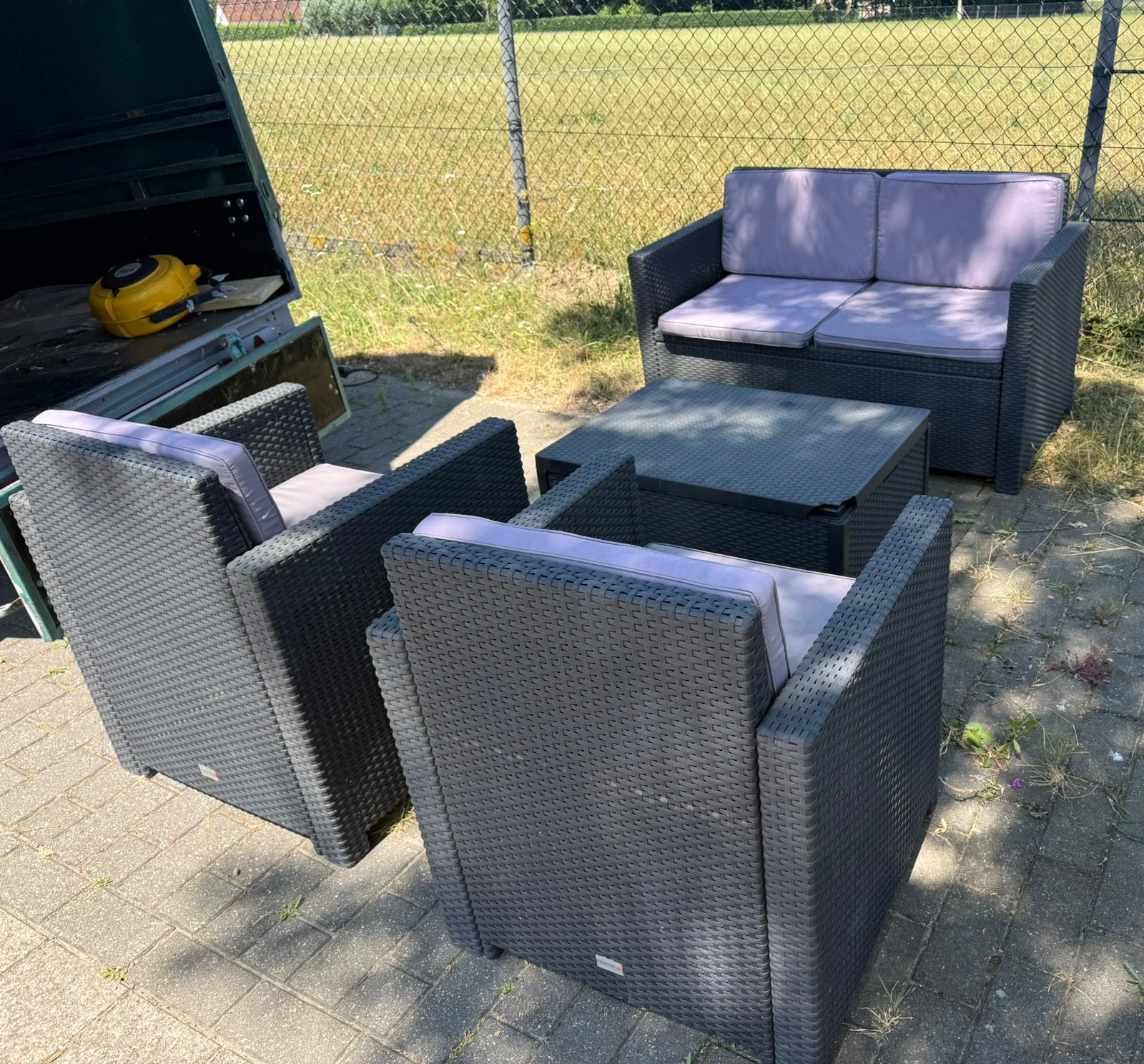 Loungeset met kussens, Tuin en Terras, Ophalen, Zo goed als nieuw, Loungeset