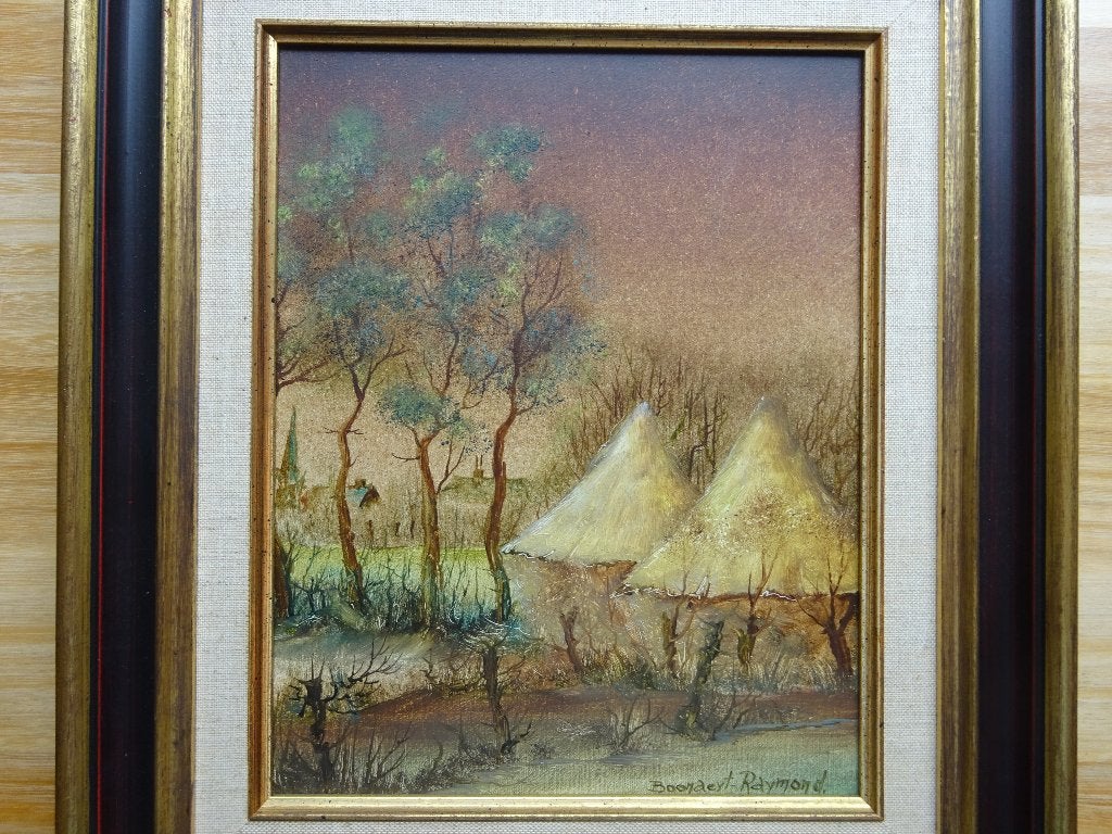 Raymond Boonaert, doek, 30 c 24 cm, Hooimijten, Enlèvement ou Envoi