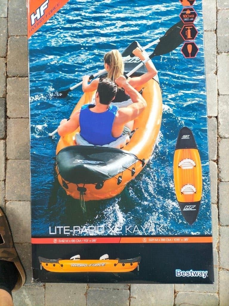 Hydro Force Lite Rapid X2 opblaasbare kajak - 2 persoons -, Watersport en Boten, Ophalen, Opblaasbaar, Nieuw, 2-persoons