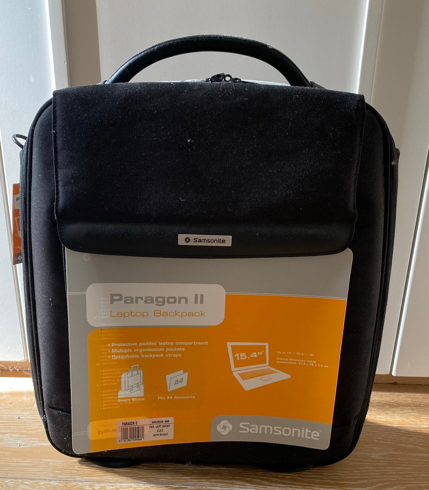 **Samsonite Paragon II – professionele laptoptas/rugzak**, Ophalen, Zo goed als nieuw, Handvat, Zwart