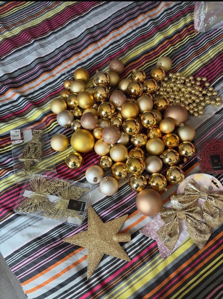 Kerstboomdecoratieset 1m60-70, Ophalen, Zo goed als nieuw