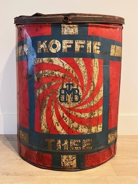 XXL blikken ton 65cm*51cm 1930-1946, Verzamelen, Ophalen, Gebruikt, Koffie