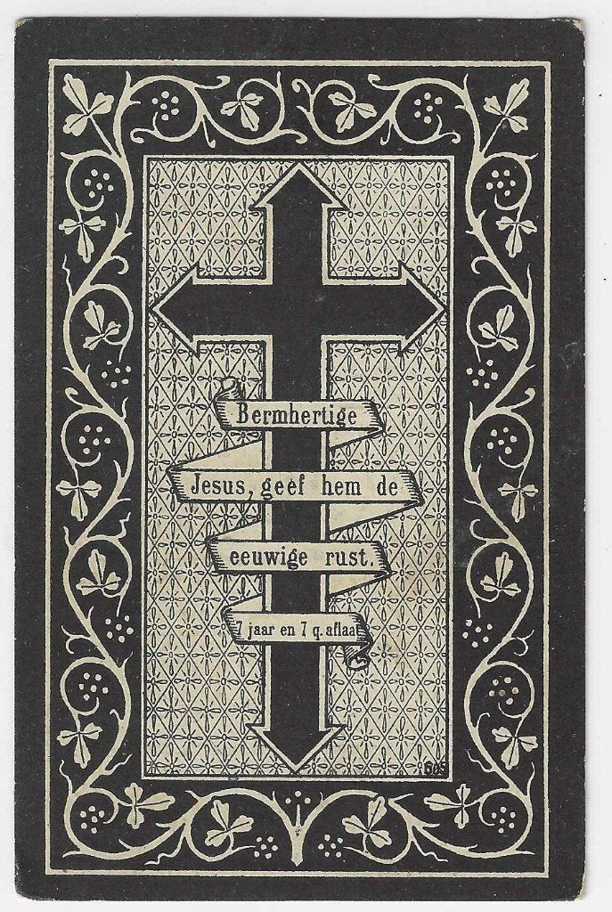 Louise Vyncke, Eecloo 1880 - Eecloo 1899, Enlèvement ou Envoi, Image pieuse